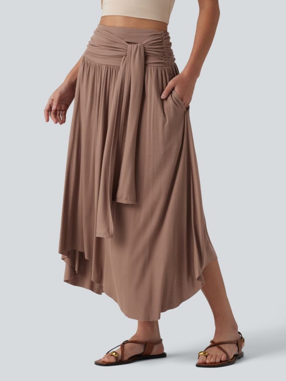NWT Halara Tie Side Assymetrical Wrap Skirt - Picture 6 of 6